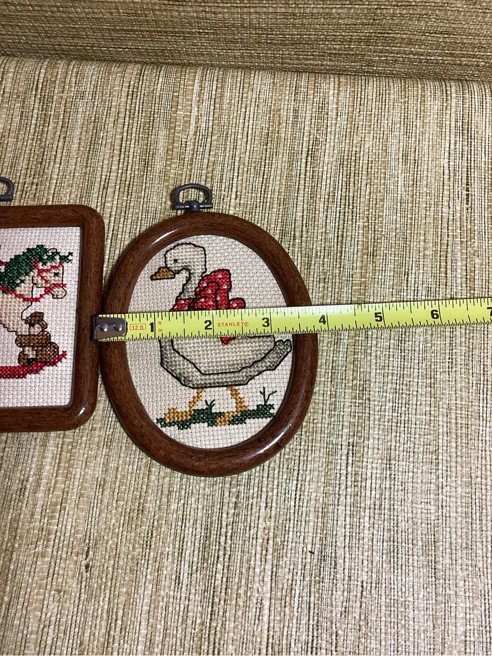 Vintage Christmas Needlepoint Ornaments set of 3